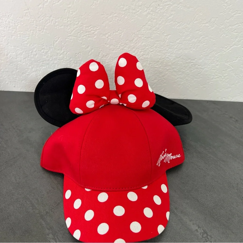 Minnie Mouse Polka Dot Youth Snap Back Baseball Cap Hat Disneyland‎ Disney Parks - Picture 6 of 6